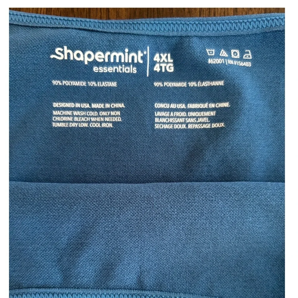 Shapermint Essentials Blue Scoop Neck Cami Shapewear 4XL Plus Size 62001‎ NEW - Picture 2 of 10